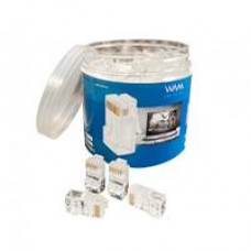 PLUG RJ45 CAT6 / WAM / WAM-PLUG / BOTE CON 100 PIEZAS CONTACTO ORO 15 MICRAS 8P8C, - Garantía: 1 AÑO -