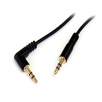 CABLE DE AUDIO DE 91CM DELGADO - AUDIO ESTEREO MINI JACK DE 3.5MM EN ANGULO DERECHO MACHO A MACHO - STARTECH.COM MOD. MU3MMSRA, - Garantía: 5 AÑOS -