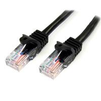 CABLE DE 2M NEGRO DE RED FAST ETHERNET CAT5E RJ45 SIN ENGANCHE - CABLE PATCH SNAGLESS - STARTECH.COM MOD. 45PAT2MBK, - Garantía: 5 AÑOS -