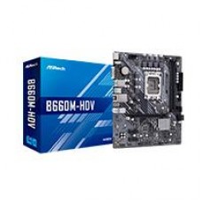 MB ASROCK B660M HDV/ 14 13 12 VA GEN INTEL CORE (LGA1700) / DDR4 5066MHZ /HDMI, DISPLAYPORNT D.SUB/4 SATA3/1 HYPER M.2/1 ULTRA M.2/6 USB 3.2/5 USB 2.0, - Garantía: 1 AÑO -