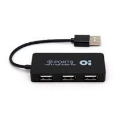HUB BROBOTIX USB-A V2.0 DE  4 PUERTOS,  COLOR NEGRO, - Garantía: SG -