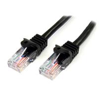 CABLE DE 3M NEGRO DE RED FAST ETHERNET CAT5E RJ45 SIN ENGANCHE - CABLE PATCH SNAGLESS - STARTECH.COM MOD. 45PAT3MBK, - Garantía: 10 AÑOS -
