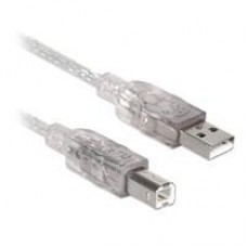 CABLE BROBOTIX USB-A V2.0 A USB-B, 4.5MTS, TRANSLUCIDO, - Garantía: 5 AÑOS -