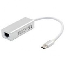 CONVERTIDOR BROBOTIX USB-C MACHO A RJ45 HEMBRA, GIGABIT, BLANCO, - Garantía: 1 AÑO -