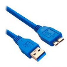 CABLE BROBOTIX USB-A V3.0 A USB-B, 0.6 M, AZUL, - Garantía: 5 AÑOS -