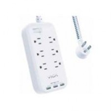 SUPRESOR DE PICOS VICA 6 SALIDAS 3 PUERTOS USB, - Garantía: 6 MESES -