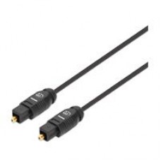 CABLE AUDIO,MANHATTAN,356077, TOSLINK M-M 2.0M NEGRO, - Garantía: 3 AÑOS -