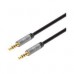 CABLE AUDIO,MANHATTAN,355995, ESTEREO 3.5MM M-M 2.0M NEGRO/ALUMINIO PLATEADO, - Garantía: 3 AÑOS -