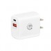 CARGADOR PARED,MANHATTAN,406291,  20W, USB-C PD (20W) Y USB-A QC (18W), - Garantía: 3 AÑOS -