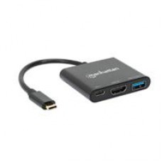 DOCKING USB,MANHATTAN,130622,-C  3 PTOS, HDMI, USB-C PD/USBV3.2, - Garantía: 3 AÑOS -