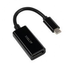 ADAPTADOR ACTECK SHIFT PLUS AD420 / USB C - DISPLAYPORT / 4K / 10 CM / NEGRO / AC-934718, - Garantía: 1 AÑO -