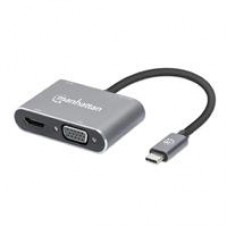 DOCKING USB,MANHATTAN,130691,-C  4 PTOS, HDMI/VGA, USB-A/USB-C PD, - Garantía: 3 AÑOS -