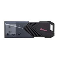 MEMORIA KINGSTON 64GB USB 3.2 GEN 1 ALTA VELOCIDAD / DATATRAVELER EXODIA ONYX NEGRO C/TAPA MÓVIL (DTXON/64GB), - Garantía: 1 AÑO -