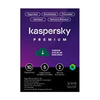 ESD KASPERSKY PREMIUM (TOTAL SECURITY) / 10 DISPOSITIVOS / 5 CUENTAS KPM / 2 AÑOS, - Garantía: SG -
