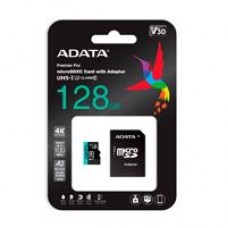 MEMORIA ADATA MICRO SDXC/SDHC 128GB UHS-I 100MB/85MB CLASE 10 V30 A2 C/ADAPTADOR ( AUSDX128GUI3V30SA2-RA1), - Garantía: 99 AÑOS -