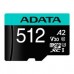 MEMORIA ADATA MICRO SDXC/SDHC 512GB UHS-I 100MB/85MB CLASE 10 V30 A2 C/ADAPTADOR (AUSDX512GUI3V30SA2-RA1), - Garantía: 99 AÑOS -
