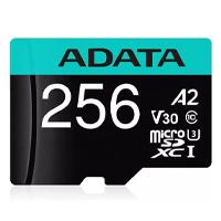 MEMORIA ADATA MICRO SDXC/SDHC 256GB UHS-I 100MB/85MB CLASE 10 V30 A2 C/ADAPTADOR (AUSDX256GUI3V30SA2-RA1), - Garantía: 99 AÑOS -