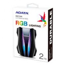 DISCO DURO EXTERNO ADATA HD770G 2TB PORTATIL 2.5 USB 3.2 NEGRO WINDOWS MAC LINUX CONTRAGOLPES GAMING RGB, - Garantía: 3 AÑOS -