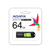 MEMORIA ADATA 64GB USB TIPO C UC300 RETRACTIL NEGRO VERDE (ACHO-UC300-64G-RBK/GN), - Garantía: 5 AÑOS -