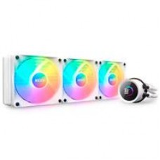 DISIPADOR DE ENFRIAMIENTO LIQUIDO NZXT KRAKEN  / 360MM/ BLANCO /120MMX3 F120 RGB /GAMER - RL-KR360-W1, - Garantía: 1 AÑO -