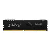 MEMORIA RAM KINGSTON DIMM DDR4 16GB 3200MT/S FURY BEAST BLACK XMP CL16 288PIN 1.35V C/DISIPADOR DE CALOR P/PC/GAMER/ALTO RENDIMIENTO KF432C16BB/16, - Garantía: 1 AÑO -