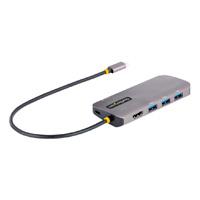 DOCKING STATION - ADAPTADOR MULTIPUERTOS USB C, HDMI DE 4K Y 60HZ, HUB USB-A 3.2 DE 3 PUERTOS DE 5GBPS, PD DE 100W, GBE - STARTECH.COM MOD. 127B-USBC-MULTIPORT, - Garantía: 3 AÑOS -