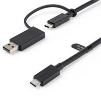 CABLE USB TIPO C DE 1M CON ADAPTADOR USB-A, USB-C A C , USB-A A C, CABLE USB C 2 EN 1 PARA DOCKS HIBRIDAS - STARTECH.COM MOD. USBCCADP, - Garantía: 2 AÑOS -