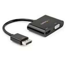 ADAPTADOR DE VIDEO DISPLAYPORT A HDMI VGA - DONGLE CONVERTIDOR DISPLAYPORT 1.2 HBR2 A HDMI 2.0 O VGA 1080P - STARTECH.COM MOD. DP2VGAHD20, - Garantía: 3 AÑOS -