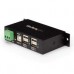 ADAPTADOR CONCENTRADOR HUB USB 2.0 DE 4 PUERTOS REFORZADO INDUSTRIAL CON ALIMENTACION - STARTECH.COM MOD. ST4200USBM, - Garantía: 2 AÑOS -