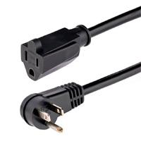CABLE 2M DE EXTENSION DE ALIMENTACION, NGULO RECTO NEMA 5-15P A NEMA 5-15R, 13A 125V, 16AWG, ACODADO, ALARGADOR - STARTECH.COM MOD. RFX-6F-POWER-CORD, - Garantía: 5 AÑOS -
