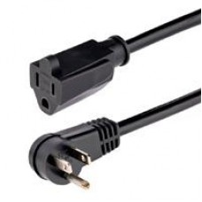 CABLE 2M DE EXTENSION DE ALIMENTACION, NGULO RECTO NEMA 5-15P A NEMA 5-15R, 13A 125V, 16AWG, ACODADO, ALARGADOR - STARTECH.COM MOD. RFX-6F-POWER-CORD, - Garantía: 5 AÑOS -