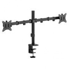 SOPORTE DOBLE PARA MONITOR ACTECK ENFORCE ZONE SM490 / SOPORTE VESA / FIJACION POR PRENSA MECANICA / MAX 9 KG POR BRAZO / ATORNILLADO / ROTACION 180 / INCLINACION 45 / NEGRO / AC-934602, - Garantía: 1 AÑO -