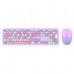 KIT 2 EN 1 TECLADO Y MOUSE INALAMBRICO CREATOR CHIC MK47 / 110 TECLAS / MEMBRANA / RATON OPTICO / USB 2.4 GHZ / 2 BOTONES + SCROLL / MORADO / AC-935173, - Garantía: 1 AÑO -