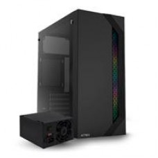 GABINETE ACTECK VIKEN GM434 / MEDIA TORRE / MICRO ATX, MINI ITX / FUENTE 500W / ILUMINACION RGB / PANEL CRISTAL TEMPLADO, METAL / NEGRO / AC-935692, - Garantía: 3 AÑOS -