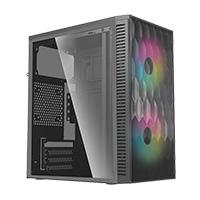 GABINETE ACTECK FUJI GC470 / MINI TORRE / MICRO ATX , MINI ITX / FUENTE 500W / VENTILADOR RGB / PANEL ACRILICO, METAL / NEGRO / AC-935838, - Garantía: 3 AÑOS -