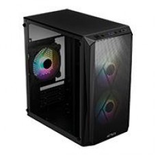 GABINETE ACTECK DOOM GI630 / MICRO TORRE / MICRO ATX, MINI ITX / FUENTE 500W / VENTILADOR RGB / PANEL ACRILICO, METAL / NEGRO / AC-935739, - Garantía: 3 AÑOS -