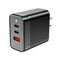 CARGADOR DE PARED ACTECK ENERGON PRIME CP65W / 65W / 2X USB-C / 1X USB A / NEGRO / AC-935579, - Garantía: 1 AÑO -