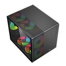 GABINETE GAMER BALAM RUSH TANK MINI GI930 / MINI ATX / MINI ATX - MINI ITX / PANEL CRISTAL TEMPLADO / BAHIA 3X SSD - 2X HDD / VENTILADOR RGB / MALLA METALICA / METAL / NEGRO / BR-936033, - Garantía: 3 AÑOS -