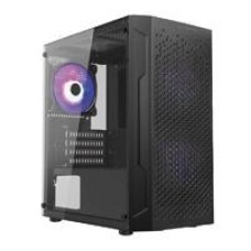 GABINETE GAMER BALAM RUSH ARTIC GI725 / MINI TORRE / MICRO ATX, MINI ITX / VENTILADOR RGB / PANEL CRISTAL TEMPLADO, METAL / NEGRO / BR-936118, - Garantía: 3 AÑOS -