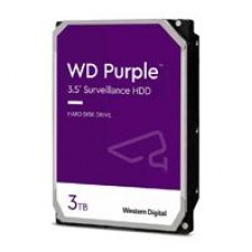 DISCO DURO INTERNO WD PURPLE 3TB 3.5 ESCRITORIO SATA3 6GB/S 256MB 5400RPM 24X7 DVR NVR 1-8 BAHIAS 1-64 CAMARAS WD33PURZ, - Garantía: 3 AÑOS -