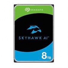 DISCO DURO INTERNO SEAGATE SKYHAWK AI 8TB 3.5 ESCRITORIO SATA3 6GB/S 256MB 7200RPM VIDEO VIGILANCIA 24X7 DVR Y NVR 1-16 BAHIAS 1-64 CAM, - Garantía: 3 AÑOS -