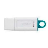MEMORIA FLASH USB KINGSTON DATA TRAVELER EXODIA 64GB GEN 1 3.2 TIPO A BLANCO C/ANILLO AZUL KC-U2G64-5R, - Garantía: 5 AÑOS -