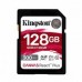 MEMORIA FLASH SD KINGSTON SDXC CANVAS REACT PLUS 128GB 300R/260W UHS-II U3 V90 (SDR/128GB), - Garantía: 99 AÑOS -
