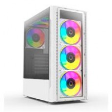 GABINETE BALAM RUSH DRAGONFLY CRYSTAL GM745 / MINI TORRE/ ATX, MICRO ATX, MINI ITX / PANEL CRISTAL TEMPLADO/ ILUMUMINACION RGB/ METAL/ BLANCO/ BR-935975, - Garantía: 3 AÑOS -