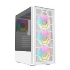 GABINETE BALAM RUSH DRAGONFLY MESH GM740 / MEDIA TORRE / ATX - MICRO ATX - MINI ITX / PANEL CRISTAL TEMPLADO/ ILUMUMINACION RGB / VENTILADOR RGB INCLUIDO / BLANCO / BR-935999, - Garantía: 3 AÑOS -