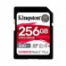 MEMORIA FLASH SD KINGSTON SDXC CANVAS REACT PLUS 256 GB 300R UHS-II V90(SDR/256GB), - Garantía: 99 AÑOS -