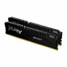 MEMORIA RAM KINGSTON DIMM DDR5 32GB 2X16GB 5200MT/S FURY BEAST BLACK CL40 288PIN 1.25V C/DISIPADOR DE CALOR P/PC/GAMER/ALTO RENDIMIENTO KIT 2 KF552C40BBK2-32, - Garantía: 99 AÑOS -