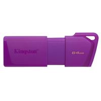 MEMORIA FLASH USB KINGSTON DATA TRAVELER EXODIA 64GB GEN 1 3.2 TIPO A MORADO NEON (KC-U2L64-7LP), - Garantía: 5 AÑOS -