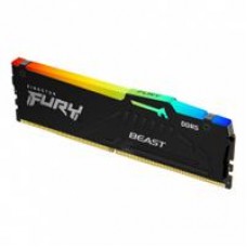 MEMORIA RAM KINGSTON DIMM DDR5 16GB 5600MT/S FURY BEAST BLACK RGB CL40 288PIN 1.25V C/DISIPADOR DE CALOR P/PC/GAMER/ALTO RENDIMIENTO KF556C40BBA-16, - Garantía: 99 AÑOS -