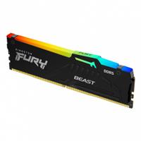 MEMORIA RAM KINGSTON DIMM DDR5 16GB 5200MT/S FURY BEAST BLACK XMP RGB CL40 288PIN 1.25V C/DISIPADOR DE CALOR P/PC/GAMER/ALTO RENDIMIENTO KF552C40BBA-16, - Garantía: 99 AÑOS -
